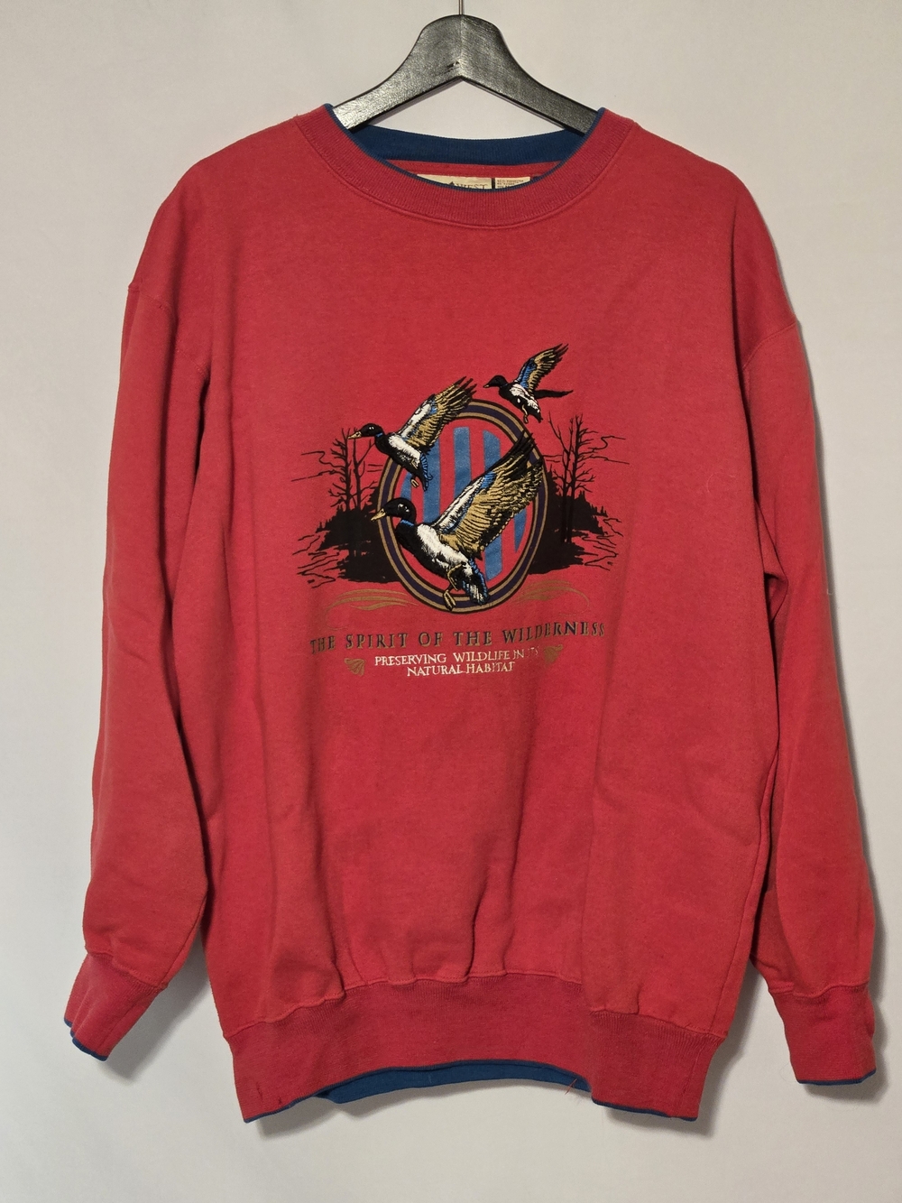 Vintage Northwest Territory Wilderness Embroidered Duck Crewneck Sweatshirt